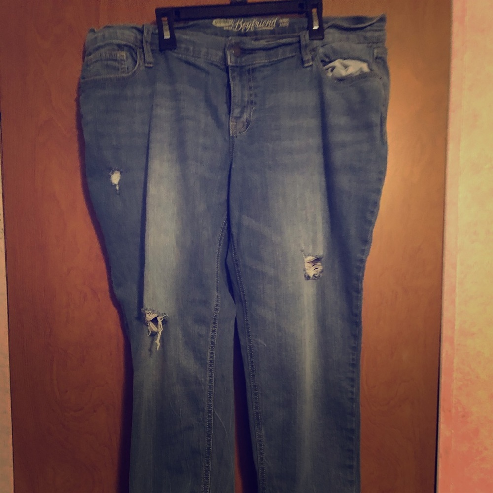 Old Navy distressed crops